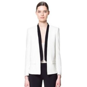 Zara Tuxedo Blazer Black and White